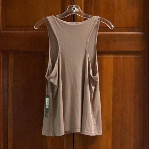 Nicole Miller Tank Top Button Front - Color is Iced Mocha (Tan Nude) Large - NWT - Picture 9 of 12